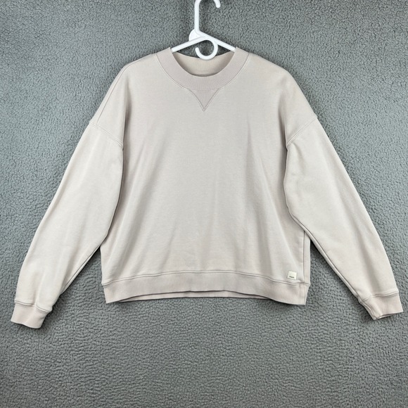 Vuori Tops - Vuori Sedona Crew Sweatshirt Womens Small Beige Pullover VW278 French Terry